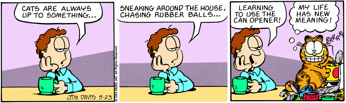 Garfield comic strip for Wednesday, May 23, 1990