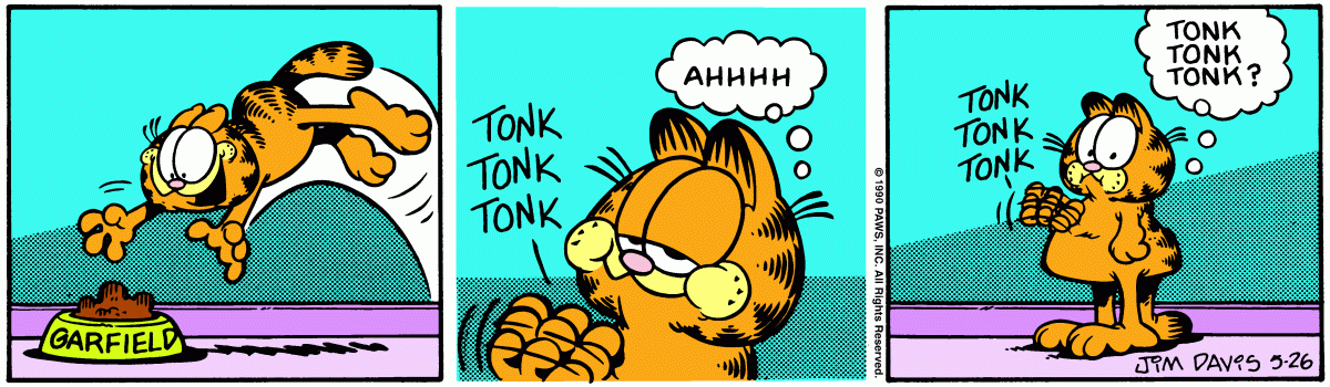 Garfield comic strip for Saturday, May 26, 1990