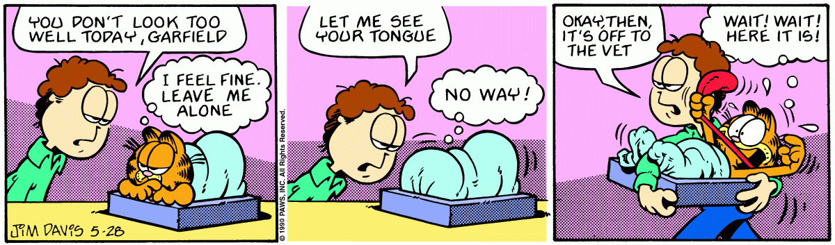 Garfield, May 28, 1990