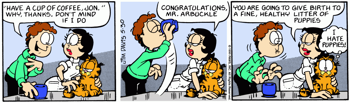 Garfield, May 30, 1990