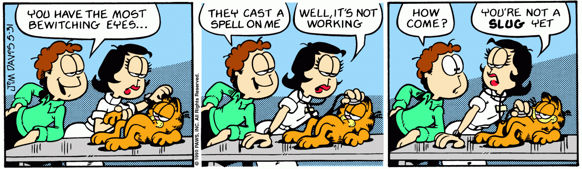 Garfield comic strip for Thursday, May 31, 1990