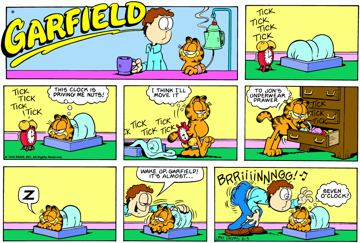 Garfield, June 3, 1990