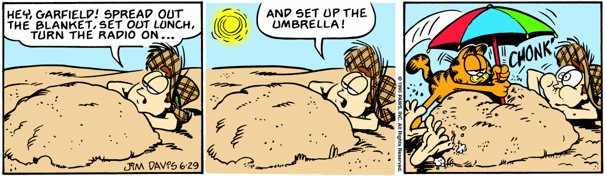 Garfield, June 29, 1990