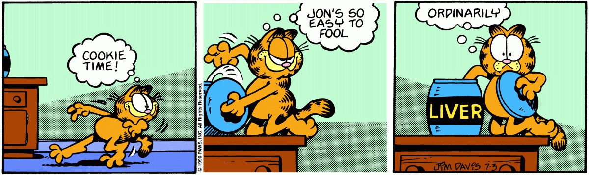 Garfield, July 3, 1990