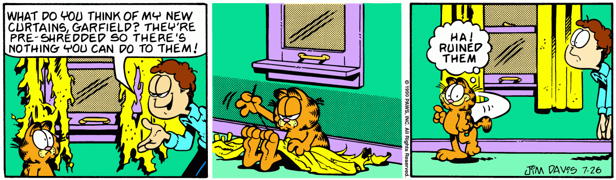 Garfield, July 26, 1990