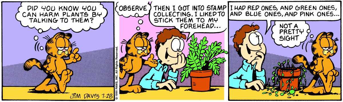 Garfield, July 28, 1990