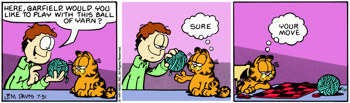 Garfield, July 31, 1990