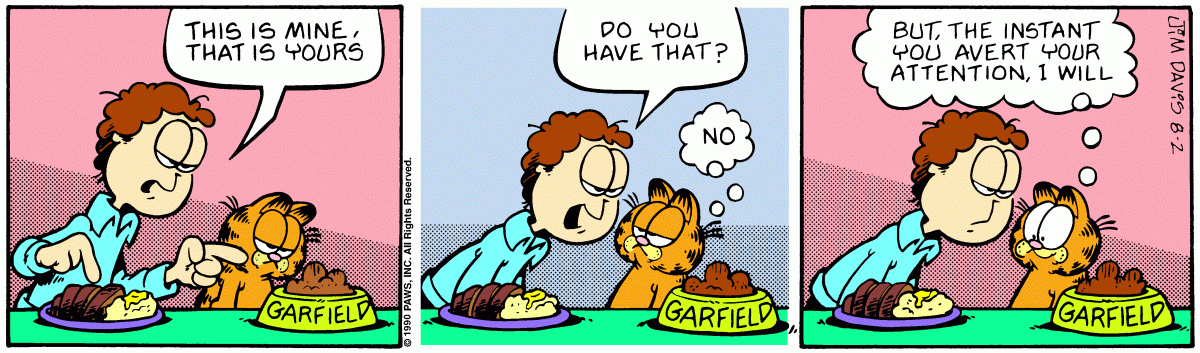 Garfield, August 2, 1990