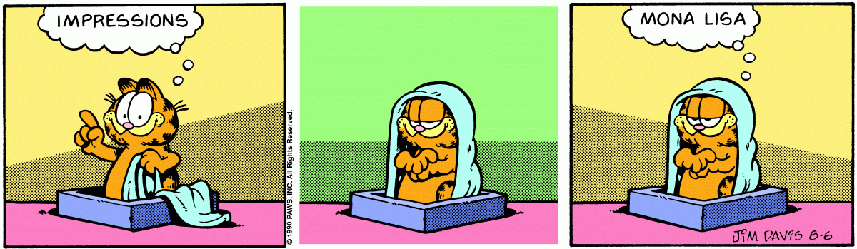 Garfield, August 6, 1990
