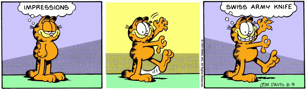 Garfield, August 9, 1990