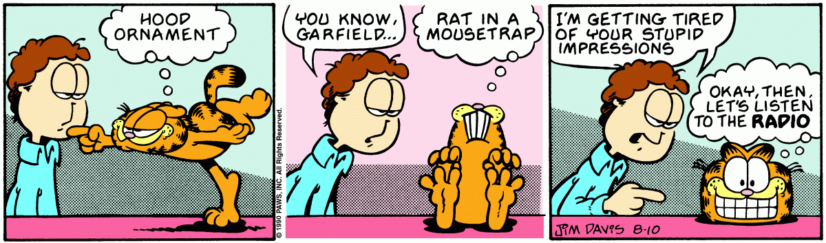Garfield, August 10, 1990