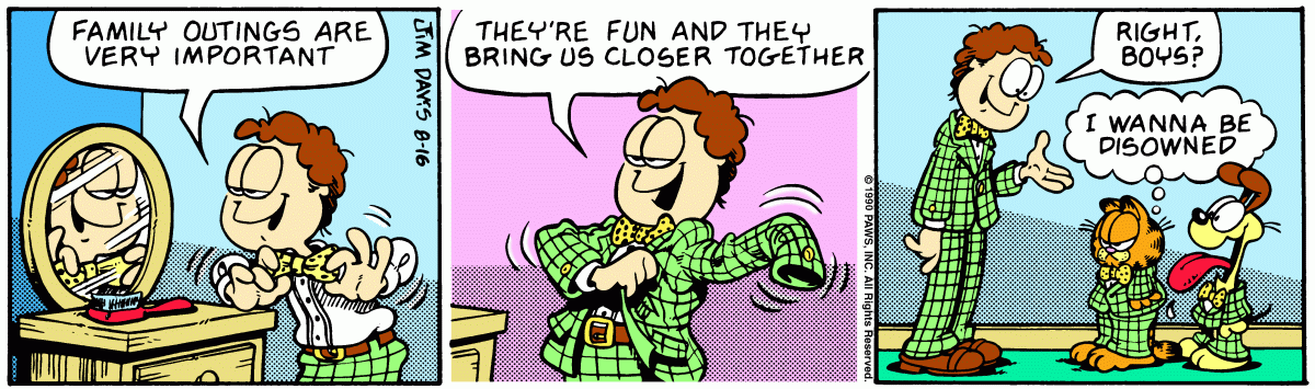 Garfield, August 16, 1990