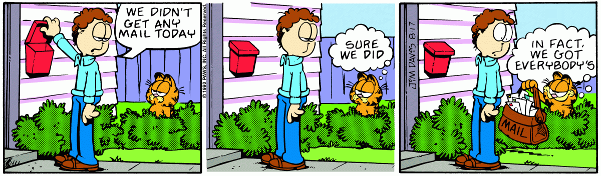Garfield, August 17, 1990