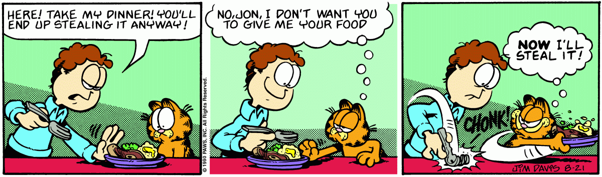 Garfield, August 21, 1990