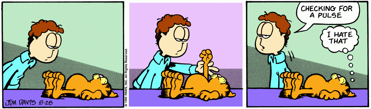 Garfield, August 28, 1990
