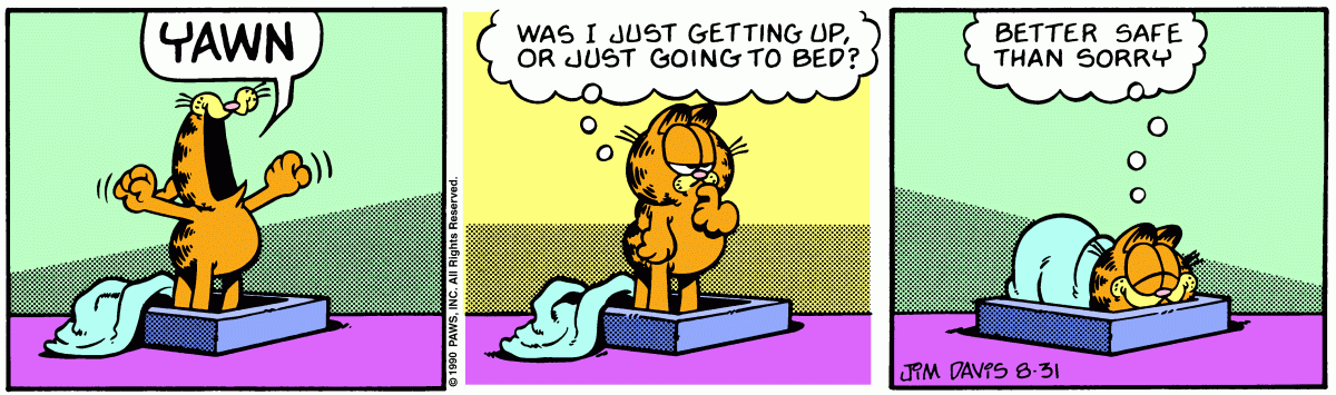 Garfield, August 31, 1990