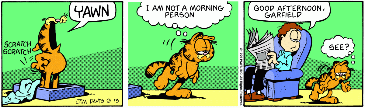 Garfield, September 13, 1990