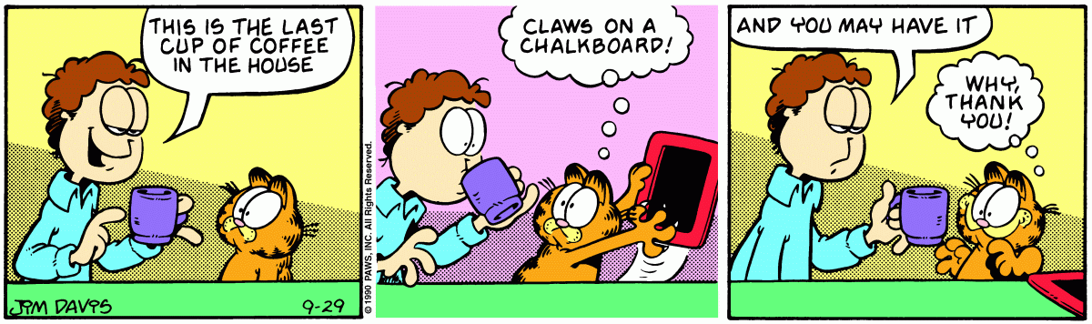 Garfield, September 29, 1990