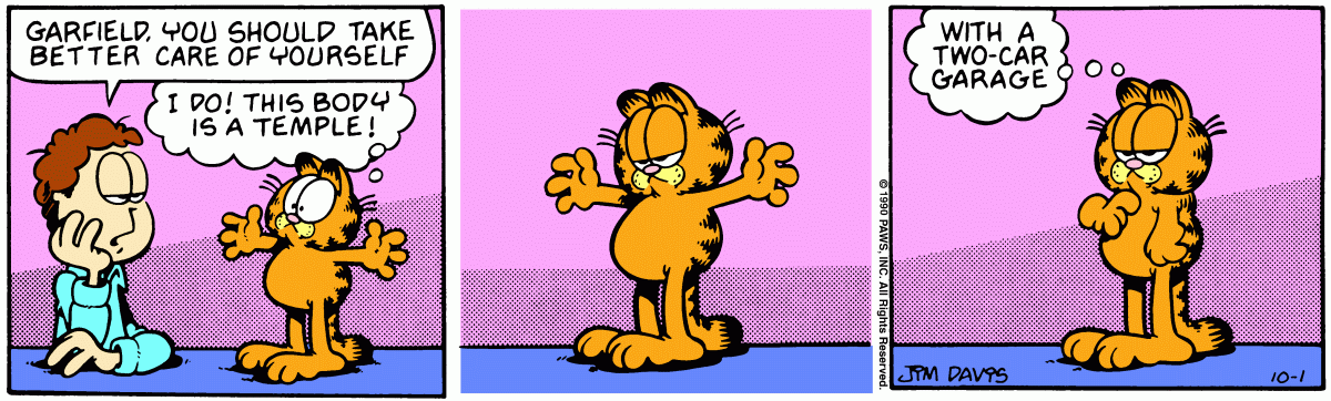 Garfield, October 1, 1990