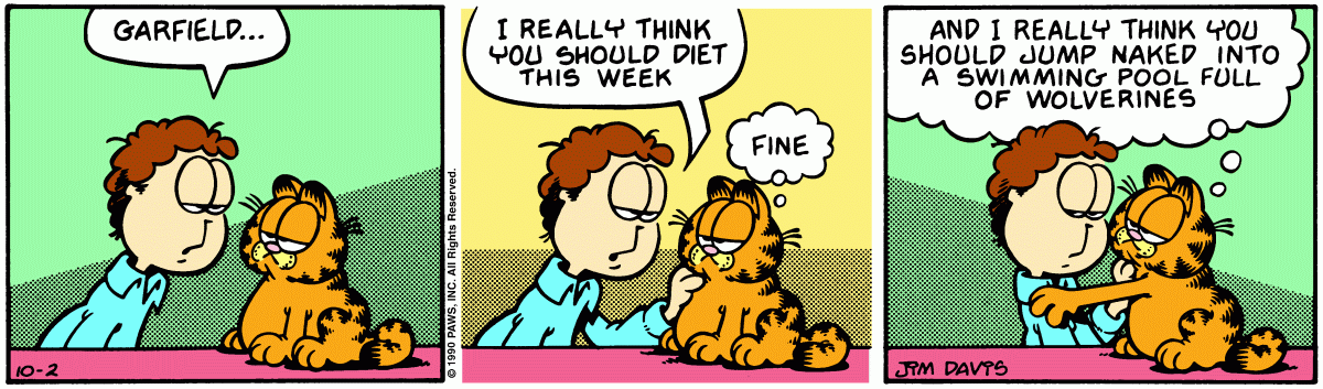 Garfield, October 2, 1990