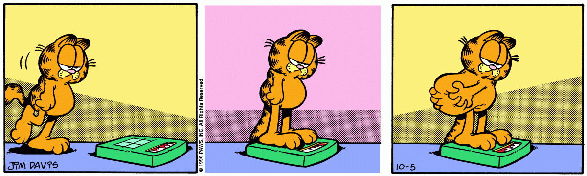 Garfield comic strip for Friday, October 5, 1990