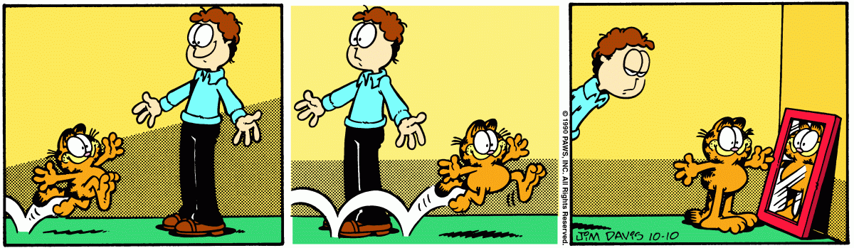 Garfield comic strip for Wednesday, October 10, 1990