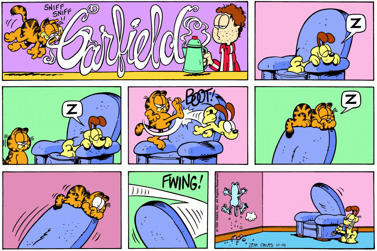 Garfield comic strip for Sunday, October 14, 1990
