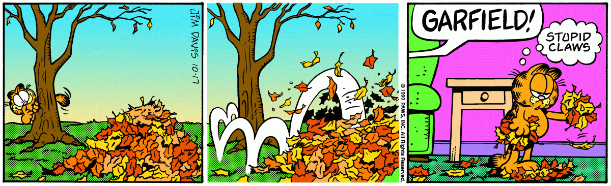 Garfield comic strip for Wednesday, October 17, 1990