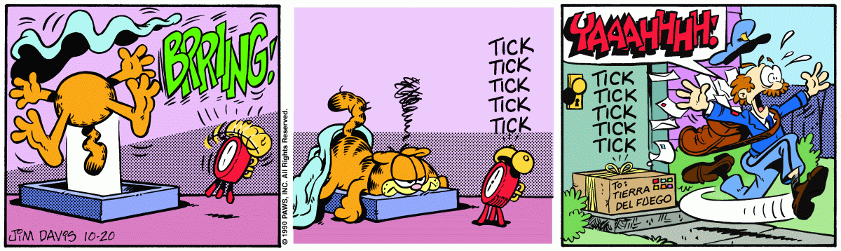 Garfield comic strip for Saturday, October 20, 1990