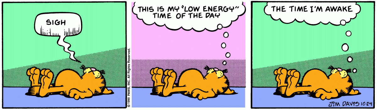 Garfield comic strip for Wednesday, October 24, 1990