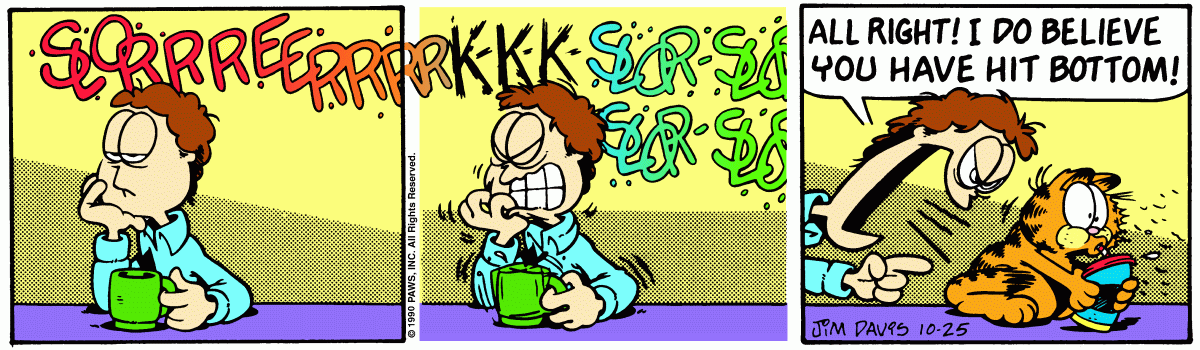Garfield comic strip for Thursday, October 25, 1990