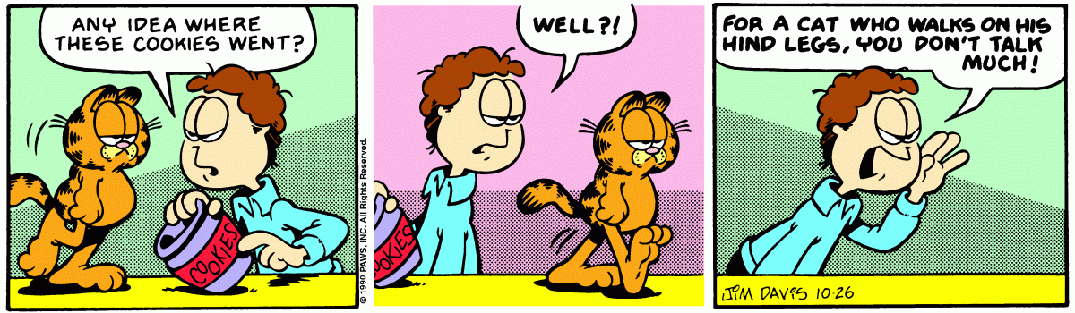 Garfield comic strip for Friday, October 26, 1990