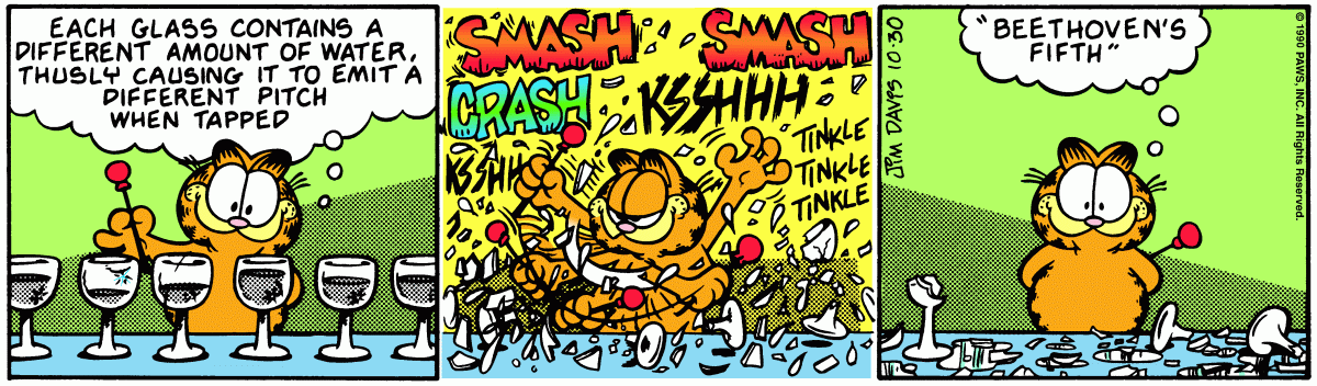 Garfield comic strip for Tuesday, October 30, 1990