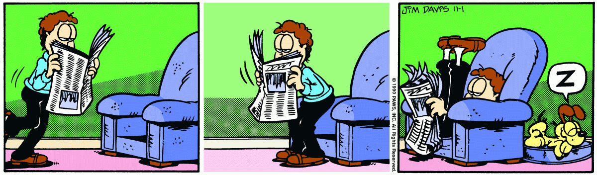Garfield, November 1, 1990