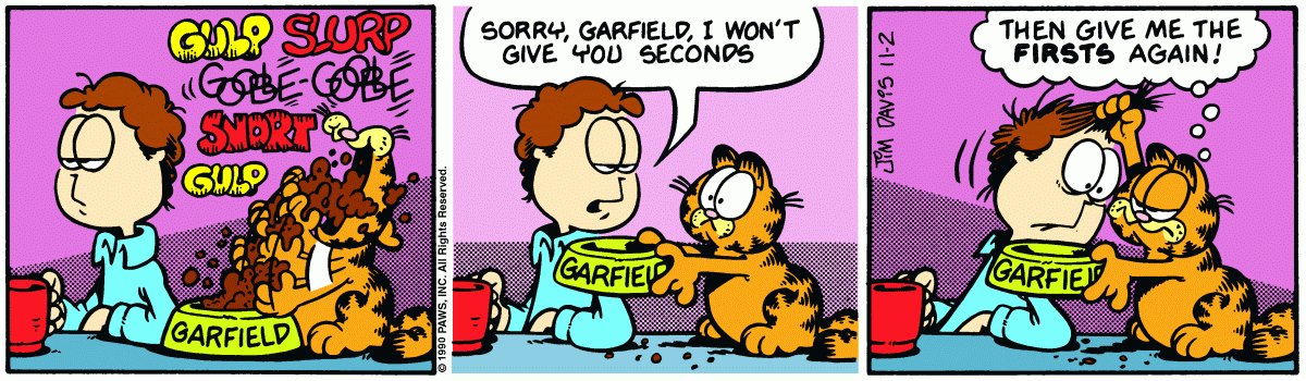Garfield, November 2, 1990