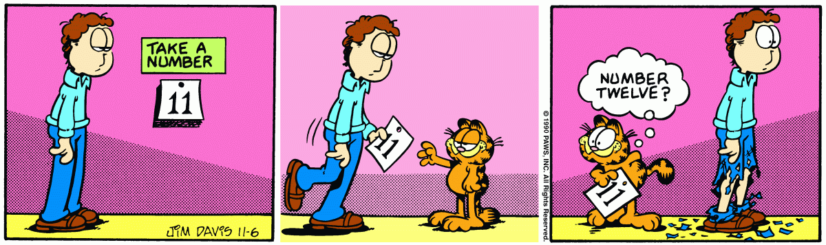 Garfield, November 6, 1990