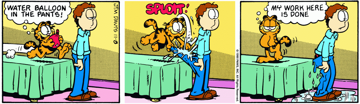 Garfield, November 8, 1990