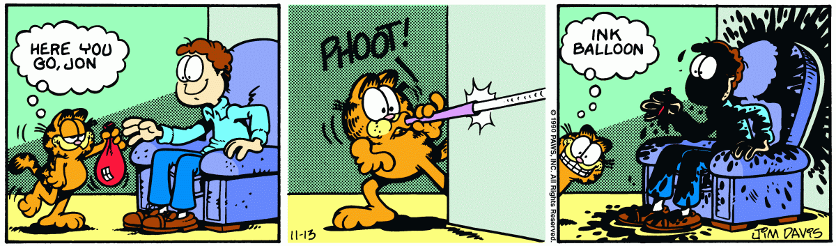 Garfield comic strip for Tuesday, November 13, 1990
