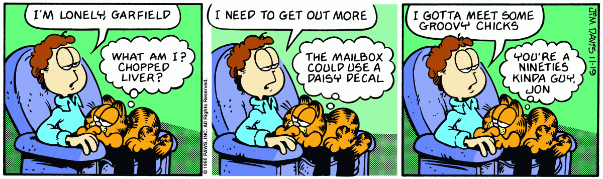 Garfield comic strip for Monday, November 19, 1990