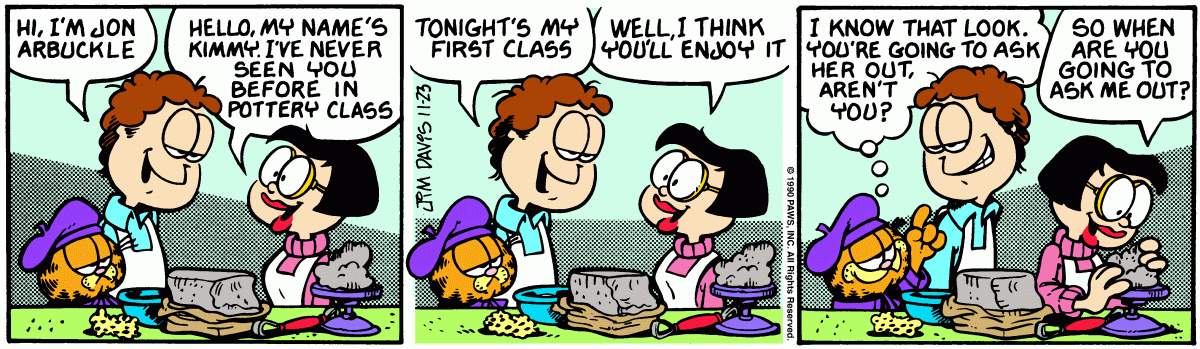 Garfield comic strip for Friday, November 23, 1990