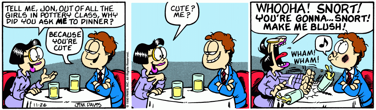 Garfield, November 26, 1990