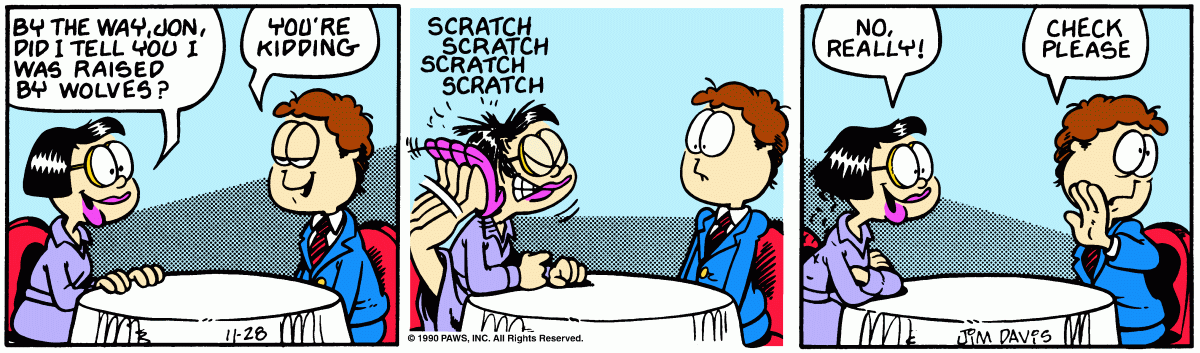 Garfield, November 28, 1990