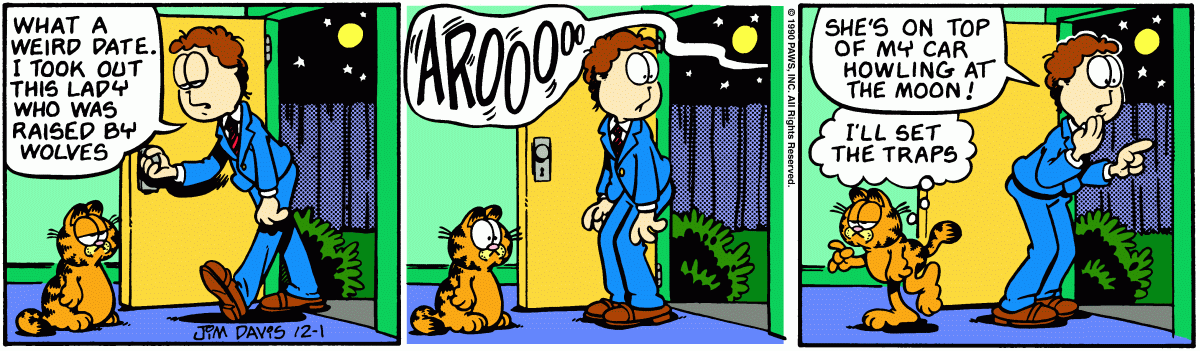 Garfield, December 1, 1990