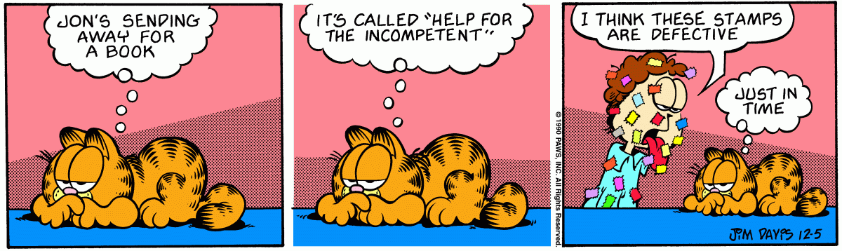Garfield comic strip for Wednesday, December 5, 1990