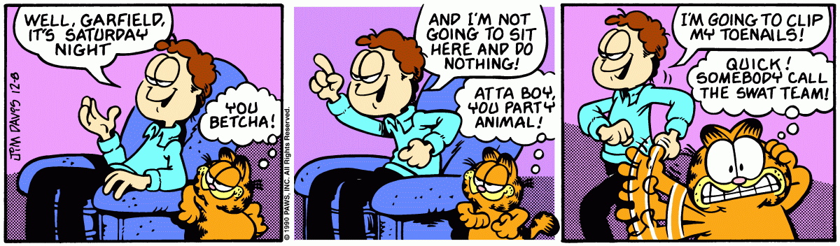 Garfield, December 8, 1990