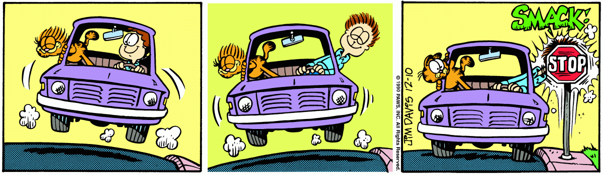 Garfield comic strip for Monday, December 10, 1990