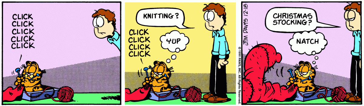 Garfield comic strip for Tuesday, December 18, 1990