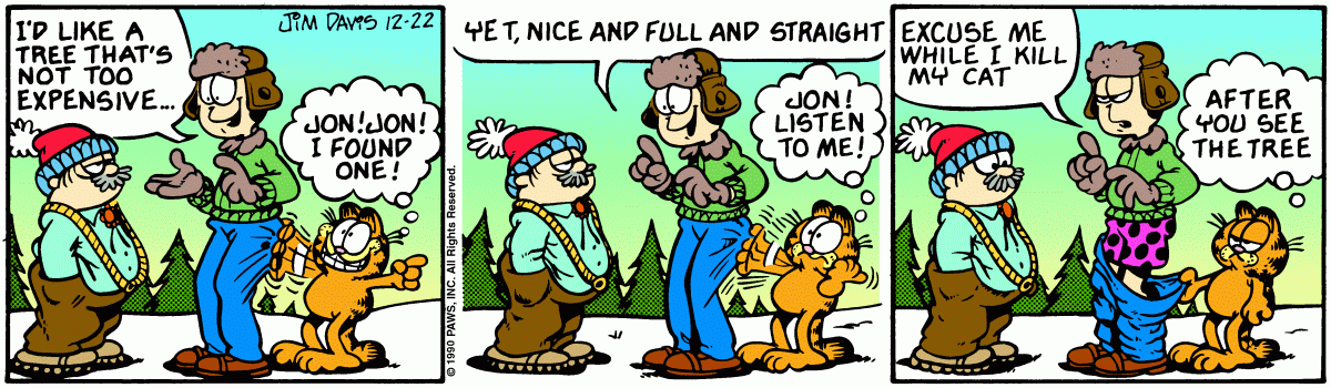 Garfield, December 22, 1990