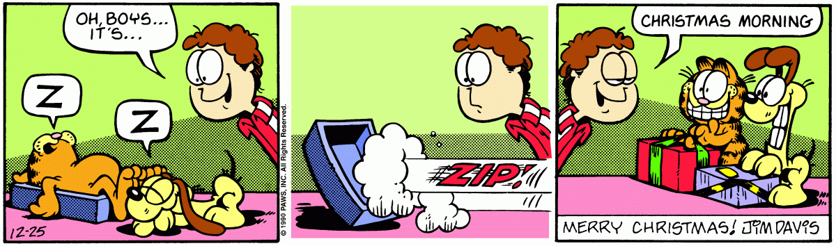 Garfield, December 25, 1990