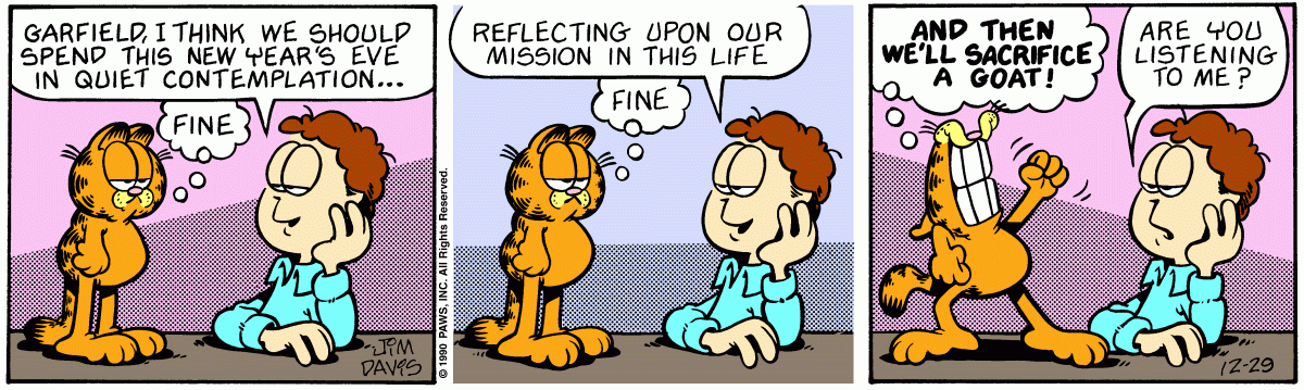Garfield, December 29, 1990